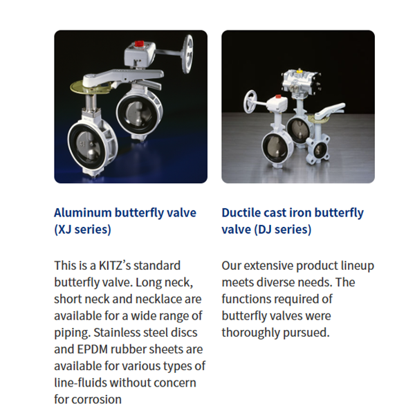 KITZ日本開滋鋁制蝶閥帶PPS迪克桿和短頸10XJSPE系列