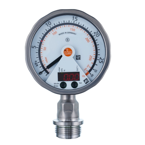 德國IFM易福門帶模擬顯示屏的齊平式壓力傳感器PG2438 PG-,25BREB12-MFRKG/US/ /P