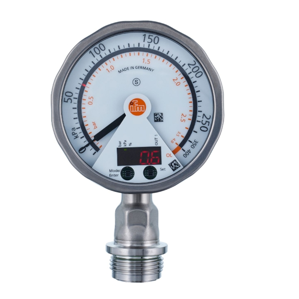 德國IFM易福門帶模擬顯示屏的齊平式壓力傳感器PG2438 PG-,25BREB12-MFRKG/US/ /P